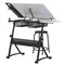 Studio Designs Modern Fusion Craft Center with 24" Tray and Stool, Charcoal/White